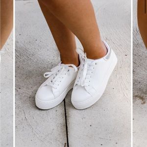 The Rooted Shoppe : Shine Bright Rhinestone Lace Up Sneaker : Size 9